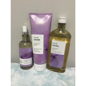 Bath & Body Works Calm Haven Lavender & Iris Aromatherapy Bundle Set of 3 Pc,